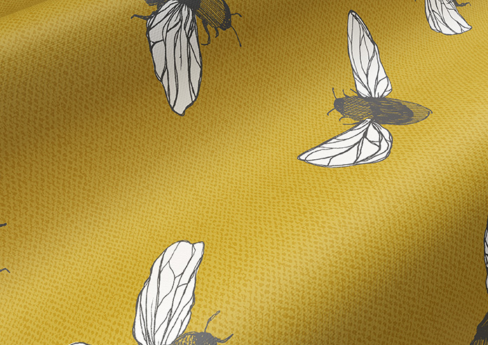 Busy Bee, True Yellow - Twist&Fit Roller Blind - Image 4